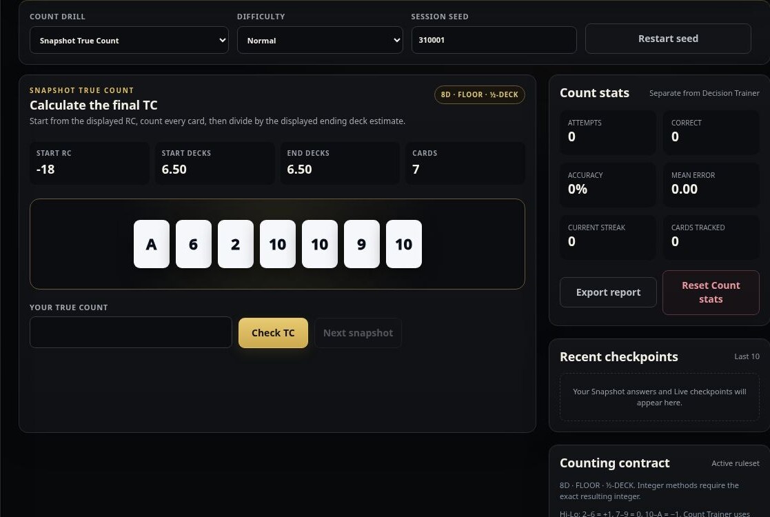 Advantage Count 0.32.1 Count Trainer